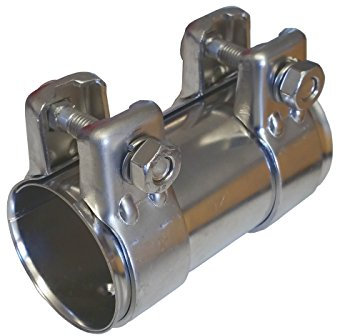 D'échappement Raccord de tuyau Ø 70 mm x125 mm échappement connecteur universel + 2 x Collier inox 74,5