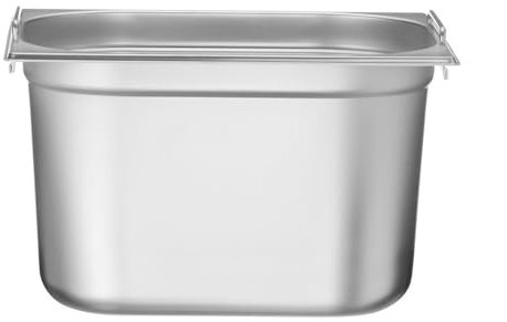 HENDI Gastronormbehälter, mit Griffen, Temperaturbeständig von -40° bis 300°C, Heissluftöfen-Kühl- und Tiefkühlschränken-Chafing Dishes-Bain Marie, 12,5L, GN 1/2, 265x325(H)200mm, Edelstahl