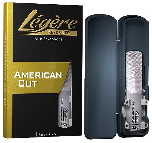 Légère Reeds - Altsaxophonblatt, American Cut, Blattstärke 3.50 (ASA3.50) - Hochwertiges synthetisches Holzblasrohr