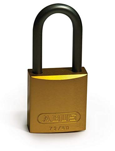 Brady Aluminium-Vorhängeschloss Mit Aluminium-Schäkel, 40mm x 89mm x 19mm, Gelb, 6er-Pack