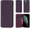 32nd Classic Series 2.0 - Real Leather Book Wallet Flip Case Cover For Apple iPhone 11 Pro Max (6.5), Real Leather Design With Card Slot, Magnetic Closure and Built In Stand - Aubergine