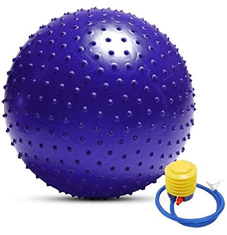 YADLCR Gymnastikball mit Massage, Anti-Burst- und Anti-Rutsch-Gymnastikball, Yoga-Ball-Balanceball für Fitness-Pilates-Yoga-Turnhalle (Color : Purple, Size : 65cm)