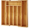 Bamboo Kitchen Drawer Organizer-Expandable Silverware Tray for Drawer/Utensil Holder and Cutlery Tray with Grooved Drawer Dividers for Flatware and Kitchen Utensils by oridom (Natural)