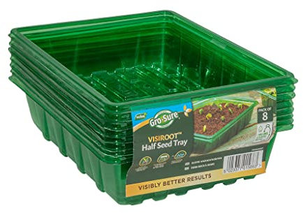 Gro-Sure Visiroot Half Seed Trays 8pk