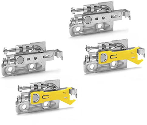 Evotrade Coppia Ganci Attacco Pensili - SCARPI 4 - Opzione Anti Tilt o con Fissaggio a Vite o Pressione (Anti Tilt - Fissaggio a Pressione, Cover Antracite)