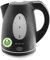 Emerio Wasserkocher 1,3 Liter für Reise/Camping/Büro mit 2200 Watt, BPA frei, Abschaltautomatik mit Trockenschutz, 360° Basis, inkl. Kalkfilter, Schwarz, WK-106468.14