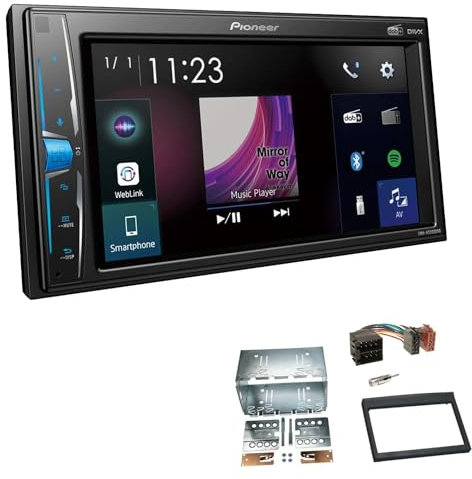 Pioneer DMH-A3300DAB 2-DIN Autoradio kompatibel mit Bluetooth Digitalradio DAB+ WebLink Spotify USB passend für Porsche Boxster 1996-2004 schwarz