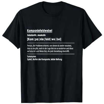 Kompaniefeldwebel Spieß Mutter Kompanie gelbe Kordel KpFw T-Shirt