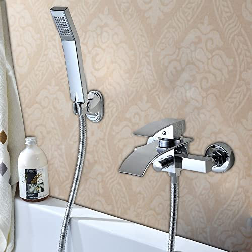 Rubinetto Per Il Bagno Miscelatore Esterno Vasca Doccia Miscelatore Monocomando Per Doccia Colonna Doccia con Porta Ogetti Colonna Doccia con Accessori Cromato