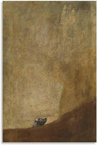 LVTFCO Francisco De Goya-Poster „Der Hund“ Leinwand-Wandkunst Francisco De Goya-Drucke Francisco De Goya-Gemälde für Heimdekoration Bild 50 x 70 cm x 1 ohne Rahmen