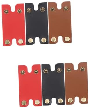 Beavorty 6stücke Teiliges Rasierkopf-schutzhauben Für Manuelle Rasierer Antikratz-rasierkopfbedeckung Kunstleder Für Rot Schwarz Und Braun