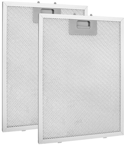 DMJJSD® 2 Pack Cooker Hood Filter Replacement 320x260mm Metal Grease Filter Universal Extractor Fan Extractor Fan Filters 5-Layer Aluminum Kitchen Cooker Hood Grease Filters Hood Vent Filter