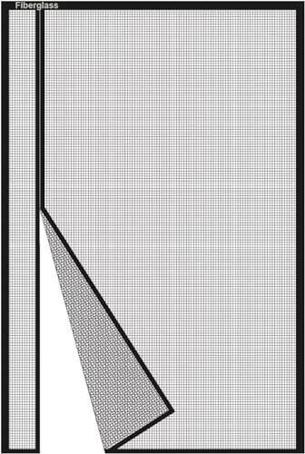 Zanzariera Magnetica per Porte, Tende per Porte in Fibra di Vetro con Apertura Laterale, Zanzariera con Ganci e Ottiche a Telaio Completo, Tiene Fuori gli Insetti, Nero (190x220cm)
