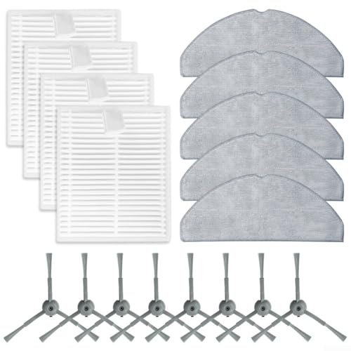 Kit de serpillère avec brosse latérale, air pur, sols étincelants, brosses latérales pour aspirateur Honiture V8 Pro