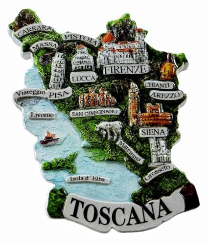 Toscana Italien-Touristen-Souvenir, 3D-Kühlschrankmagnet, Kühlschrankdekoration, Magnet