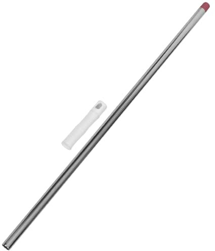 Baluue Stainless Steel Broom Handle with Plastic Grip Extra Long 77cm Long for Easy Floor Cleaning and Home Use 2 Pack