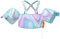 HeySplash Chaleco de Natación para Niños, Manguito de Natación con Correa Ajustable, Flotador de Piscina para Niñas de 2-6 Años, Flotador para Niños Aprendan a Nadar, Tie-Dye Azul Morado
