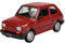 Welly Modell Auto Kompatibel mit FIAT 126 Dunkelrot Baugleich Polski FIAT 126p 1972-2000 1/24 1:24 Metall Modell Auto Die Cast Neu im Kasten