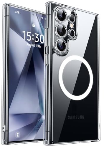 CANSHN für Samsung Galaxy S24 Ultra Hülle mit Kameraschutz, Durchsichtig