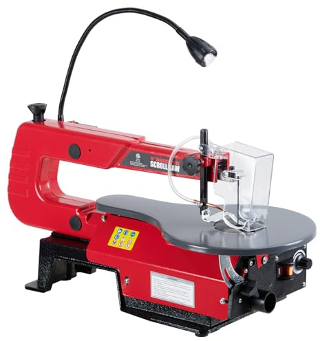 ExploreHorizon 16-Inch Variable Speed Scroll Saw with Oversized Adjustable Tilt Work Table & Led Work Light – Ideal for Precision Woodworking Projects
