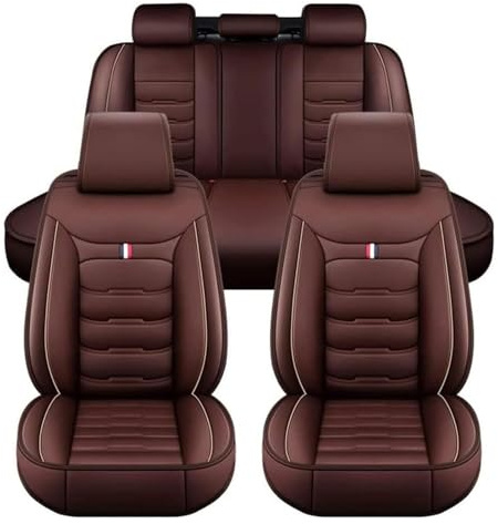 FQJVISTO Auto Sitzbezüge für Dacia Jogger Extreme/Lodgy 2000-2024 | Leder Sitzschoner 5 Sitzer Set Wasserdicht mit Sitzauflage | Carbon Fiber Look,E