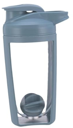 QUXVUIS 650 ml Shakerflasche mit Mixkugel für Proteinshakes im Fitnessstudio, beim Sport und bei Outdoor Aktivitäten – leicht zu transportieren. Auslaufsicherer Shaker für Proteinshakes.