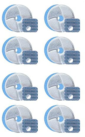 Filtres remplaçables pour Fontaine à Eau Chat WF040 8 pièces de Rechange Distributeur d Animaux Compagnie