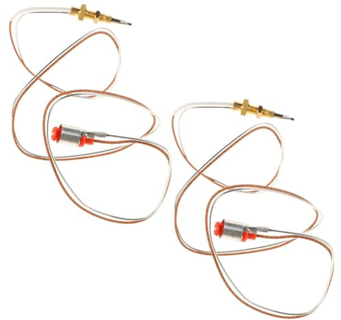 CRAFTHROU Termocoppia per Piano Cottura Gas 2 Pezzi in Acciaio Inossidabile, Multifunzionale e Facile da Conservare, Dispositivo di Protezione Spegnimento Fiamma per Cucina