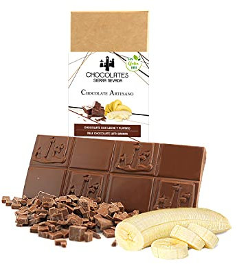 Chocolate con leche y plátano artesano