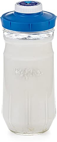 Kefirko Gärflasche für die 2. Gärung, mit blauem Deckel zum Aufbewahren und Trinken von Milch- und Wasserkefir, 1,4 l