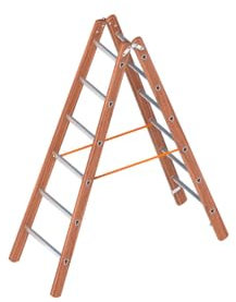 Layher Verbundstehleiter 6 Sprossen / 180 cm Leiter Stehleiter Bauleiter Holzleister Aluleiter Verbundleiter