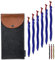 Heringe für Zelte mit einzigartiger Stabilität, Heringe Zelten, Große Zeltheringe Aluminium (25 cm), 6er/8er Packs, Mit Tasche und reflektierender Kordel, Camping, Erdanker (07 6 X BLAU)