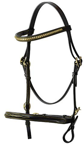 Hy In-Hand Leather Bridle (Pony) (Brown)