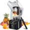 WantJoin Licuadora profesional comercial con escudo silencioso de 2200 W Industries fuerte y silencioso de grado profesional, autolimpieza, color negro (negro)