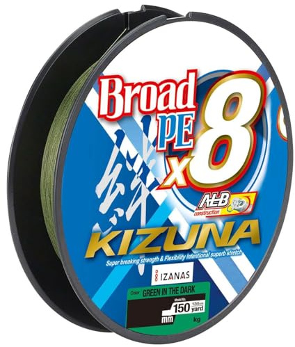 Owner Kizuna 8braid 135m - geflochtene Schnur zum Spinnfischen, Farbe:Grün, Durchmesser/Tragkraft:0.15mm / 6.9kg
