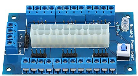fasient 24/20 pin ATX Netzteil Breakout Board Modul Adapter,24Amp Screw Terminal Block Breakout Modul für Computer PC,24 pin Standard ATX Stecker