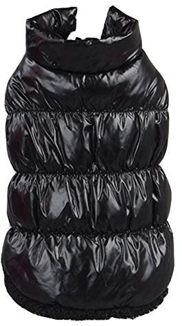 Herbst Winter Haustier Hunde Katzen Daunenjacke, Hund Mantel Verdickung, Wasserdicht Fleece gefüttert Warme Winterjacke Hunde Bekleidung für Teddy, Yorkshire Terrier, Chihuahua, Pommern Schwarz M