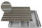 EMCO Eingangsmatte DIPLOMAT Large Rips sand + ALU Bodenwanne Fußmatte Schuhabstreifer Fußabstreifer, Größe:1000 x 500 mm