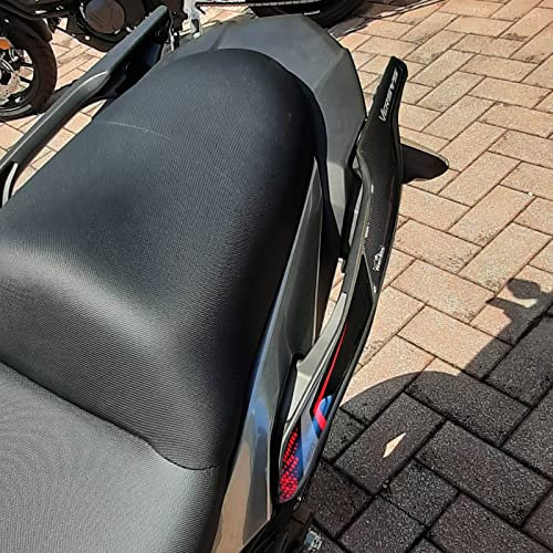 Resin Bike Adesivi Moto Compatibili con Kawasaki Versys 650 2021 Rossa Versione con Bauletto. Protezioni Maniglie Posteriori da Urti e Graffi. Coppia Adesivi 3D Resinati - Rosso