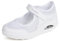 Sandales Femme Mailles Chaussures de Fitness Baskets Mode Compensées Mary Janes pour Femme Espadrilles Chaussures de Sport Eté E-Blanc EU 38