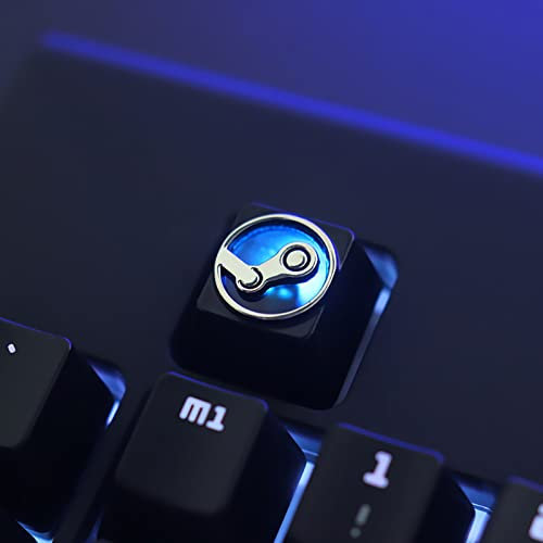 Kashasin Keycaps for Mechanical Keyboard Custom Gaming Metal Keycap for Cherry MX Switches with Keycap Puller - Fits Most Keyboards (STEAM)