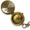 Personalisierter Kompass Messing poliert mit Wunschgravur und Ledertasche Dein Name und Text Verschiedene Designs tolle Geschenkidee Vintage (Kompass mit Ledertasche)