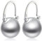 Huge Tomato Damen Perlenohrringe Ohrhänger mit 14mm großen Perlen und 925 Sterlingsilber Verschluss elegante Ohrringe als Geschenk für Frauen