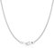 Krfy Kette für Damen 925 Silber 1.35 mm Panzerkette mit Diamantschliff für Damen und Mädchen, Weißgold Plattierte Glänzende Robuste Italienische Kette Ohne Anhänger,Länge 41-61cm