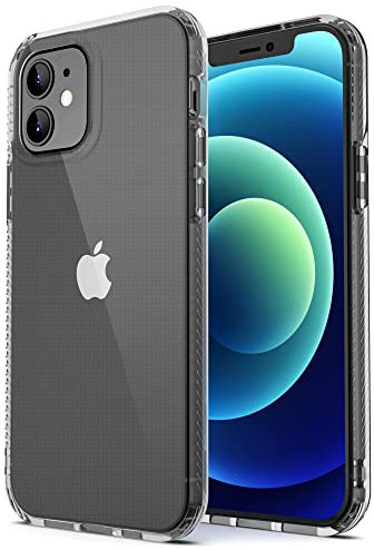 ULAK Clear Glitter Case Compatible with iPhone 12/12 Pro Soft TPU Cover Anti-Scratch&Shockproof Transparent Protective Phone Case Compatible with iPhone 12/iPhone 12 Pro 6.1 Inch, Black