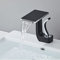 SJQKA Wasserfall Wasserhahn Bad,Wasserfall Waschtischarmatur Wasserhahn Bad Aus Erstklassigem Messing,wasserfall Einhandmischer Für Bad Badezimmer Waschbecken (Schwarz+Silber)