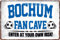 WOGEKA ART Retro Blechschild - Bochum Fan Cave - Fußball - witziger Spruch als Geschenk-Idee zum Geburtstag Weihnachten zur Dekoration 20x30 cm Vintage-Design aus Metall 2299