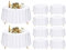 10er-Pack runde Tischdecken, weiße runde Tischdecken, runde Tischdecken 228 cm, weiße Tischdecken, runde, waschbare Tischdecken aus Polyesterstoff für Hochzeiten, Bankette oder Restaurants (weiß)