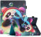 OSXINYIV 10 Inch Tablet Case Cover - Funda de Cuero Universal con Ranura para Samsung Tab A 10.1, Huawei MediaPad T3 T5 10, Lenovo TB-X103F / Tab 4 10 (Panda2)
