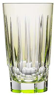 Ajka Vita - Bicchiere da cocktail Highball con rivestimento in piombo, 375 ml, colore: Verde chiaro